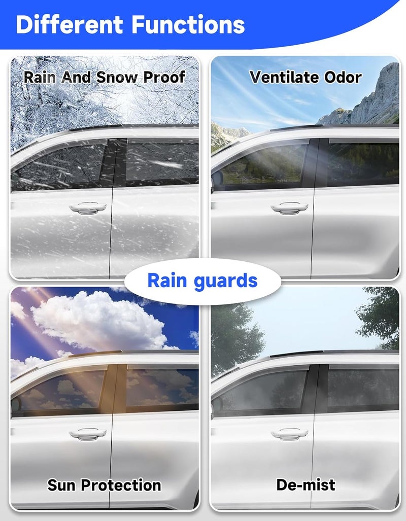 Breejoy in-Channel Window Rain Guards Fit for Honda CR-V CRV 2023 2024 2025 2026, Extra Durable Rain Guards Visors Vent Visors Window Deflector Vent Shades Car Accessories -4 pcs - Image 4